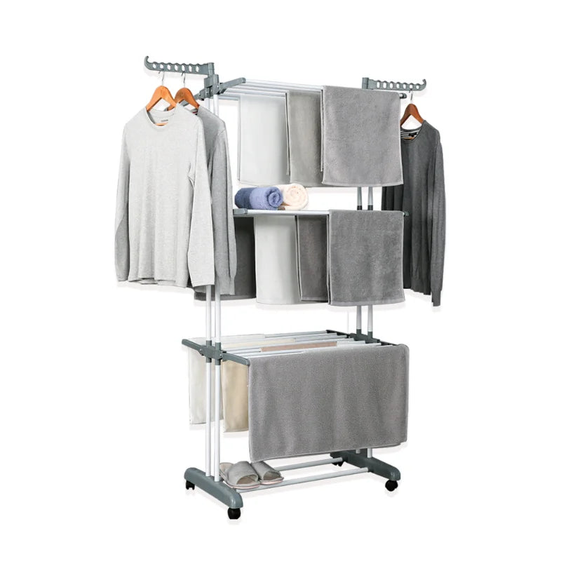 Moving Clothes Rack - Grey