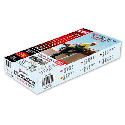 Retracting Aluminum Telescopic Ladder - 5.60M