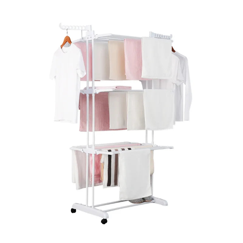 Moving Clothes Rack - White