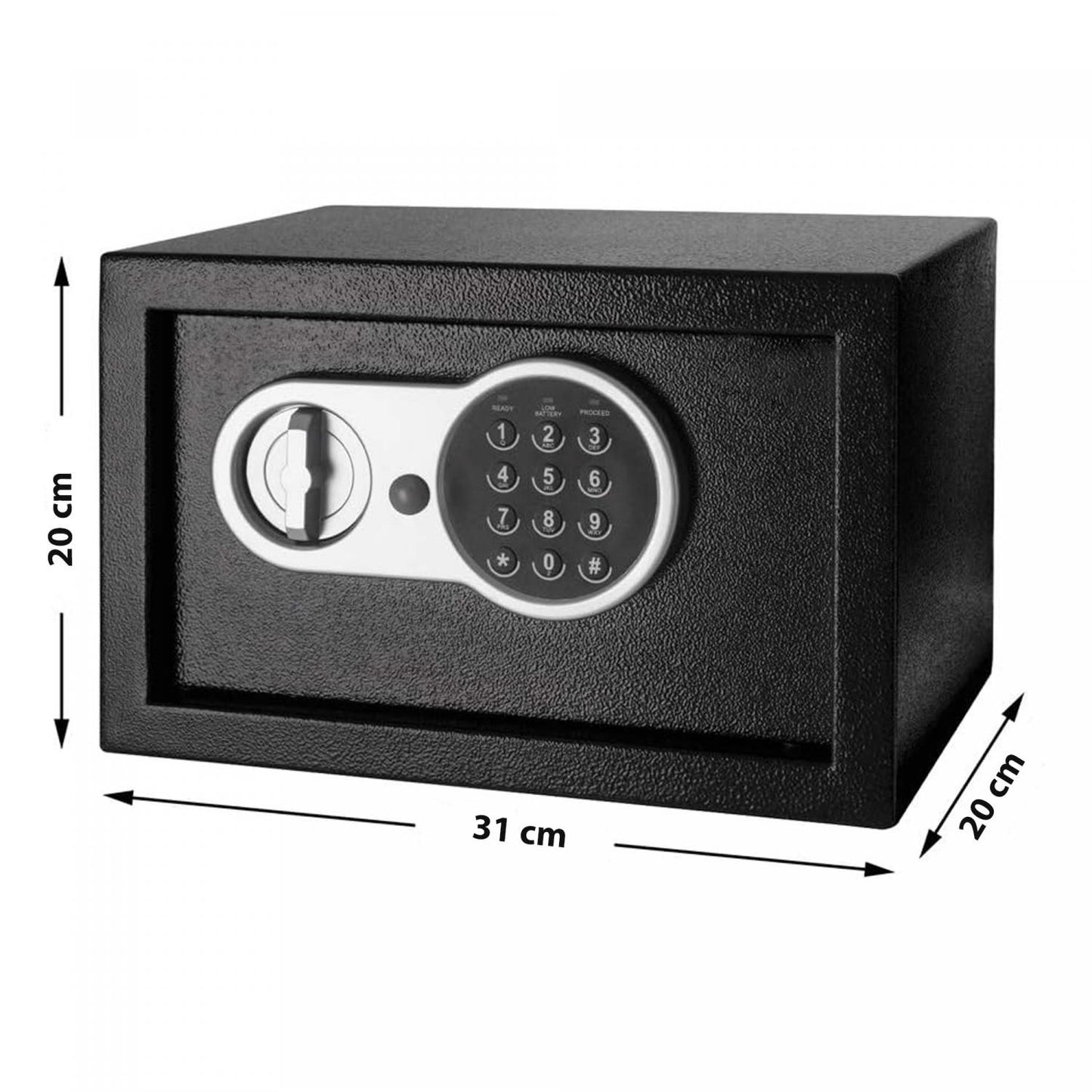 Double Bolt Electronic Digital Steel Safe Box - 20x31x20cm