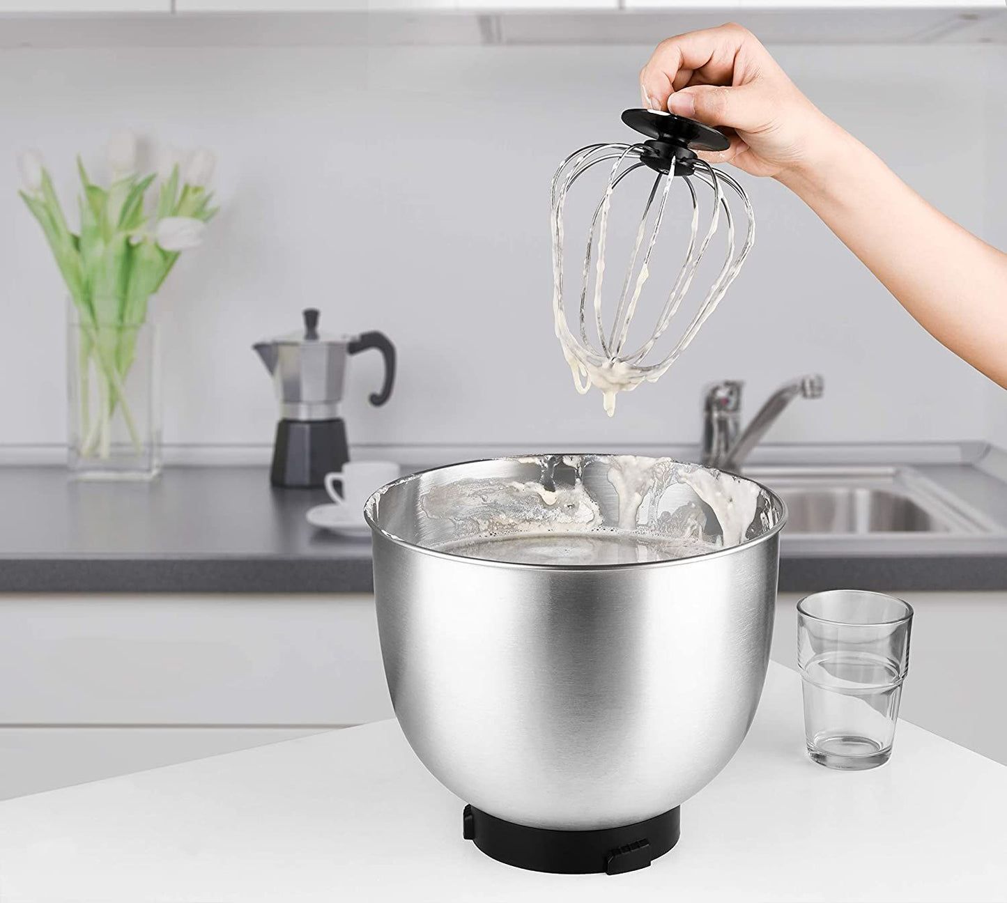 1600W 6-Speed Stainless Steel Stand Mixer 6L - Red