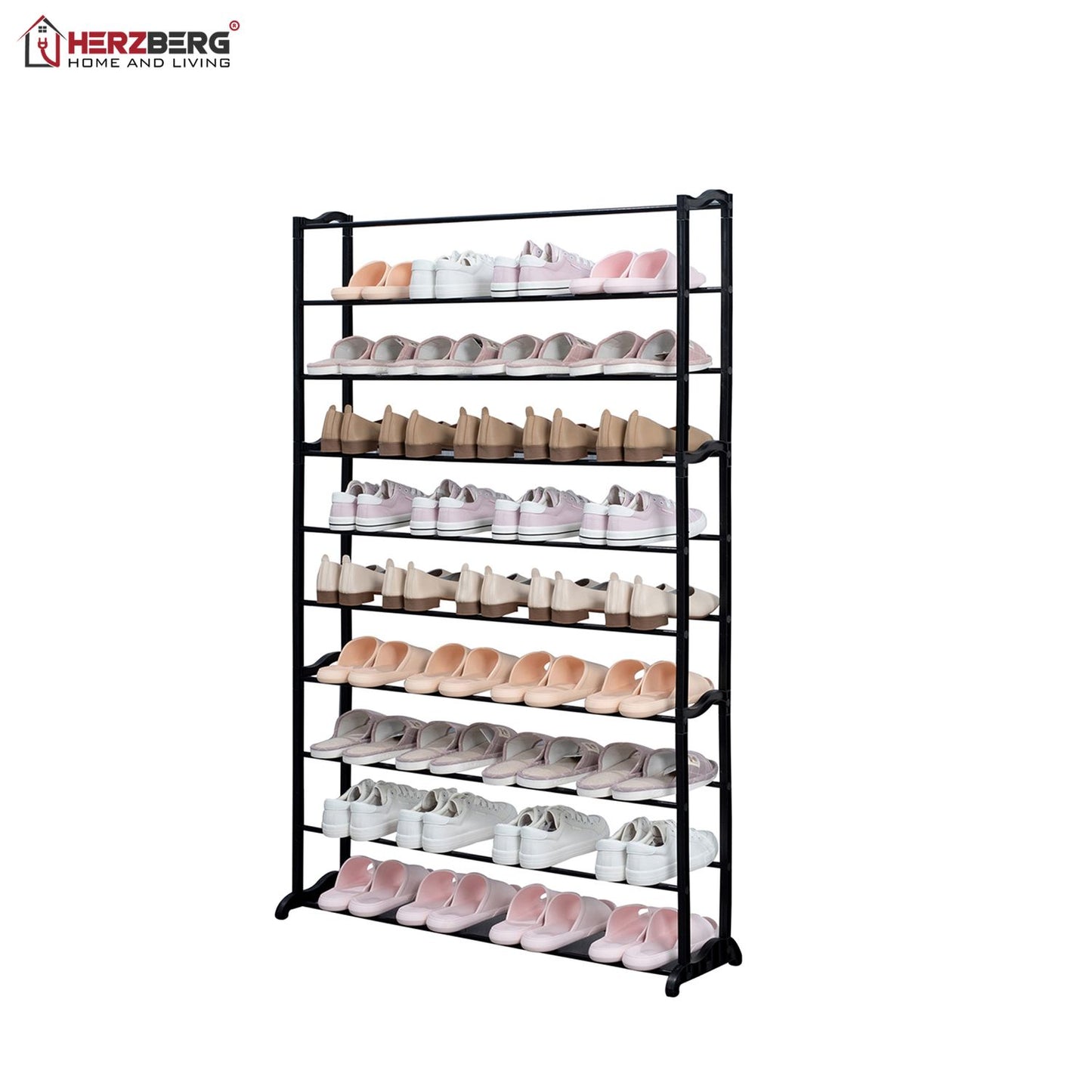 9-Tier Shoe Rack Organizer Gray
