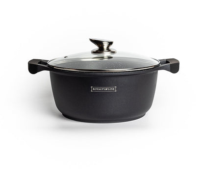 RoyaltyLine BS1010M Marble-Coated Cookware Set – 10 Pcs