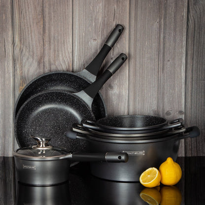 Royalty Line RL-ES1014M 17-Piece Marble Non-Stick Cookware Set