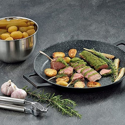 RoyaltyLine MP36M Paella Pan – 36cm Marble Non-Stick