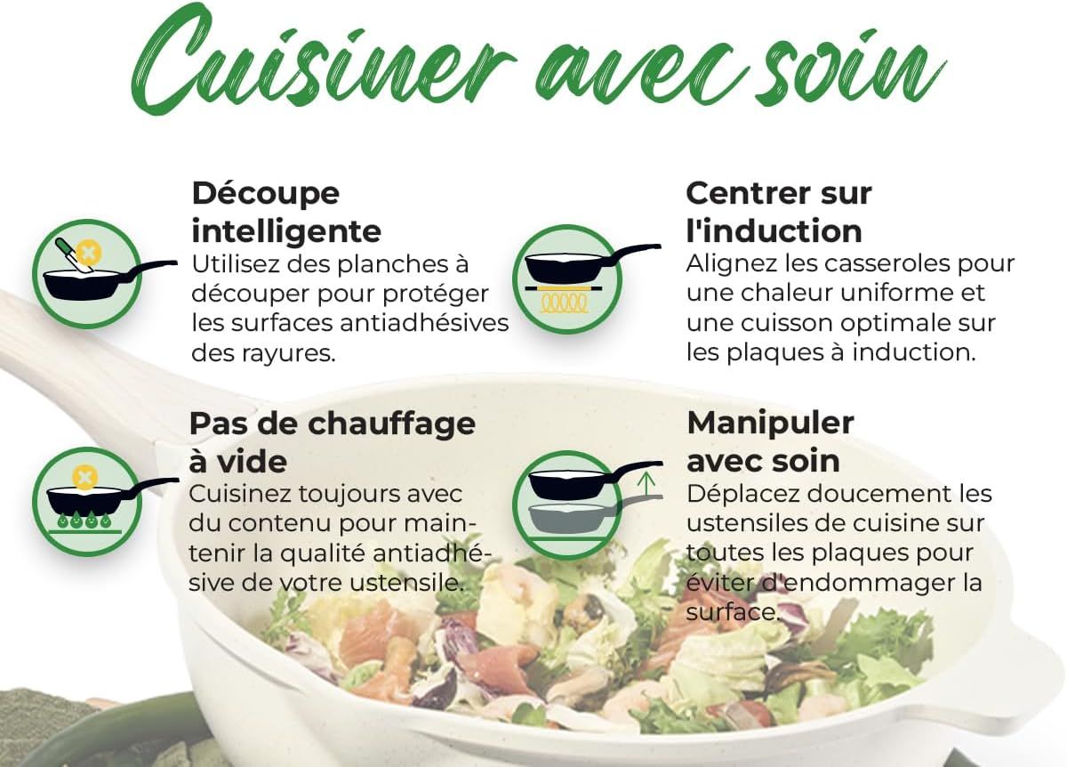 Just Perfecto JL-721: 21 Pieces Granite Cookware Set - Biege