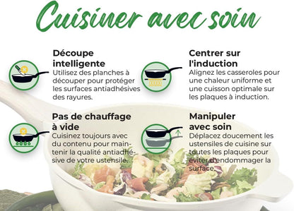 Just Perfecto JL-721: 21 Pieces Granite Cookware Set - Biege