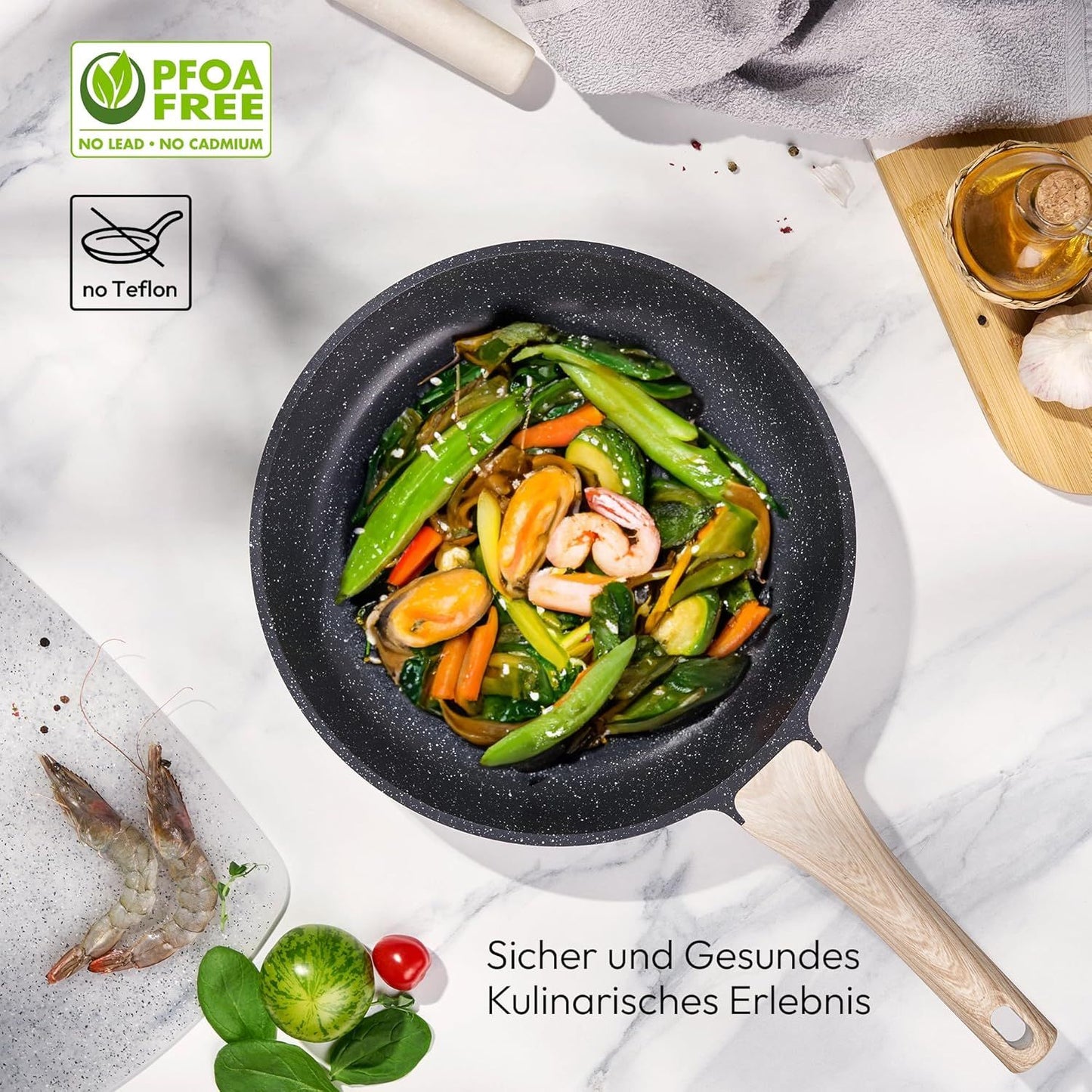 Just Perfecto JL-27: 15 Pieces Cookware Set - Black