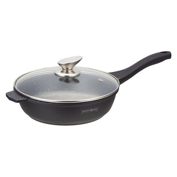 Royaltyline BDF28ML Deep Frying Pan with Lid – 28cm, 3.4L