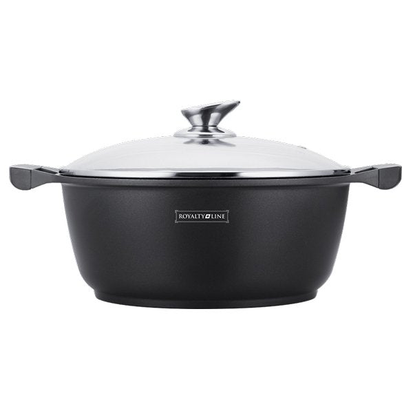 Royaltyline BS28ML Cast Aluminium Casserole Pot – 28cm, 5.7L