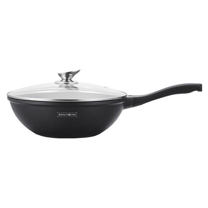 Royaltyline BW30M Marble-Coated Wok Pan – 30cm Cast Aluminium