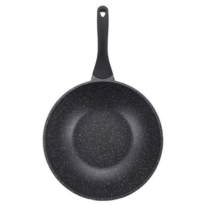 Royaltyline BW30M Marble-Coated Wok Pan – 30cm Cast Aluminium