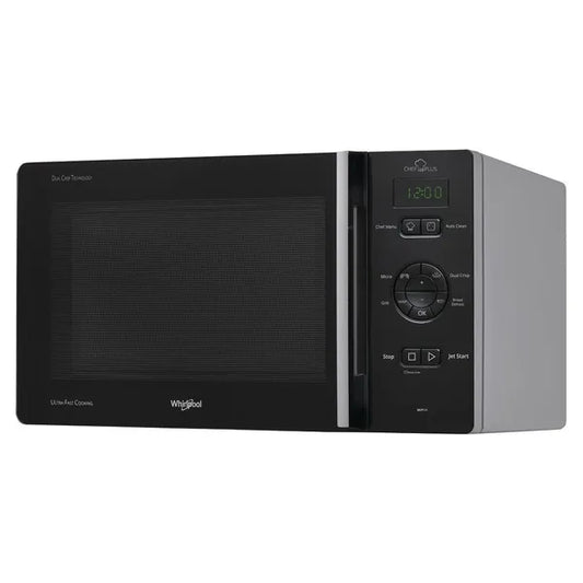 25Ltr 800W Microwave Oven with 800W Grill, WHIRLPOOL Chef Plus (Black)
