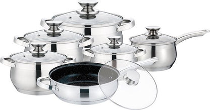 12pcs, cookware set, stainless-steel, Royalty Line