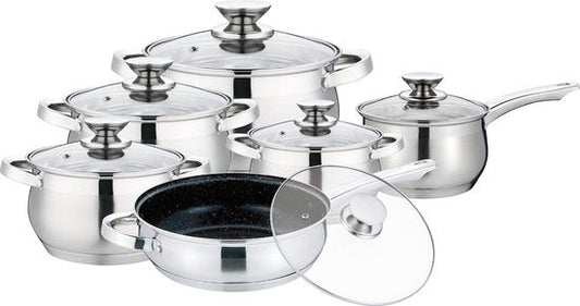 12pcs, cookware set, stainless-steel, Royalty Line