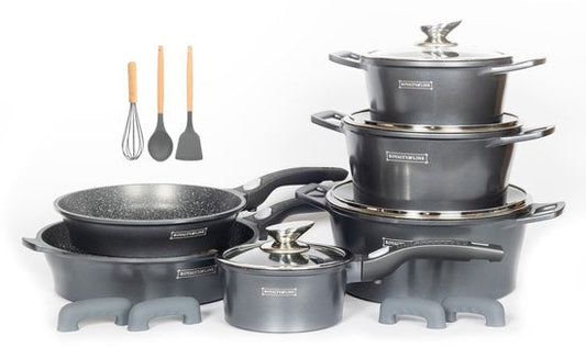 14pcs, cookware set, silver, Royalty Line ES2014M