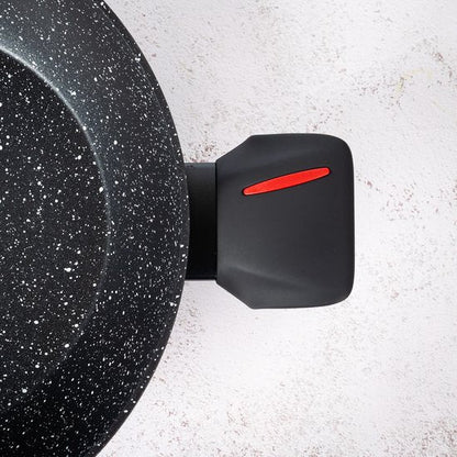 10 pcs, Cookware Set, Marble-coated, Induction-ready, Black, ROYALTYLINE