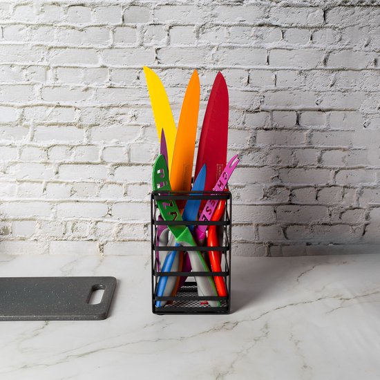 7 pcs, multi-colored, knife set, Royalty Line RL-COL7A