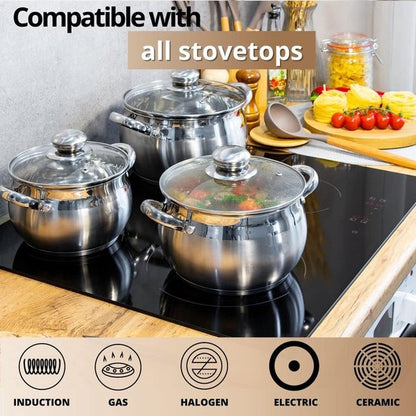 12pcs, cookware set, stainless-steel, Royalty Line