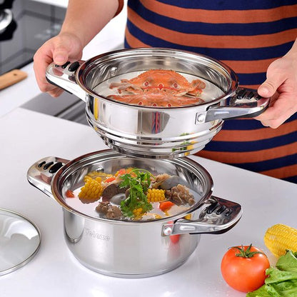 16 pcs, Cookware Set, Marble-coated, Induction-ready, Silver, ROYALTYLINE