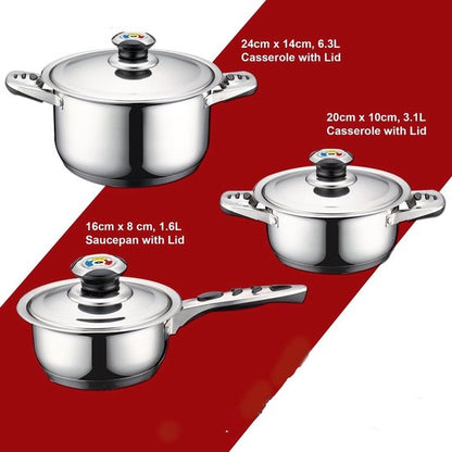 16 pcs, Cookware Set, Marble-coated, Induction-ready, Silver, ROYALTYLINE