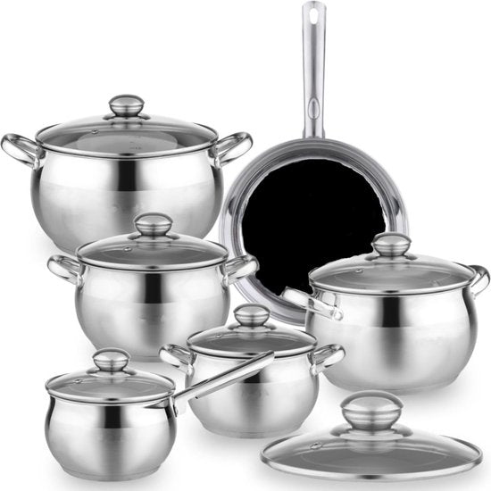12pcs, cookware set, stainless-steel, Royalty Line