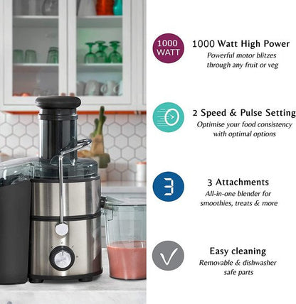 4 in 1 Fruit & Vegetable Juicer - Blender / Chopper / Coffee Grinder