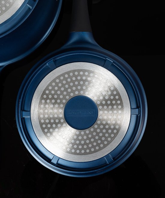 17 pcs, Cookware Set, Marble-coated, Induction-ready, Dark, Blue, ROYALTYLINE