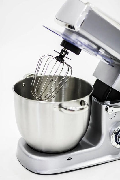3 in 1 Food Processor - 7.5 L Food Robot - Powerful 2100W Food Processor - Kitchen Mixer With Blender & Meat Grinder - Silver