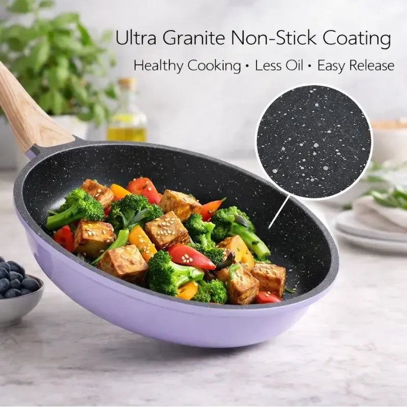 Just Perfecto JL-34 13-Piece Granite Coated Cookware Set - Blue