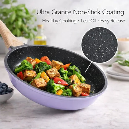 Just Perfecto JL-34 13-Piece Granite Coated Cookware Set - Blue