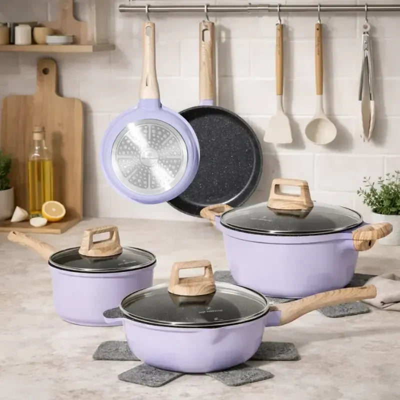 Just Perfecto JL-34 13-Piece Granite Coated Cookware Set - Blue