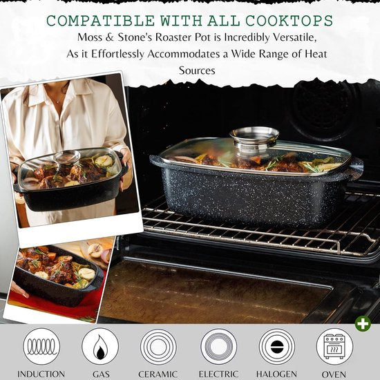 RoyaltyLine ACR34M Roasting Casserole – 34cm, 6.5L