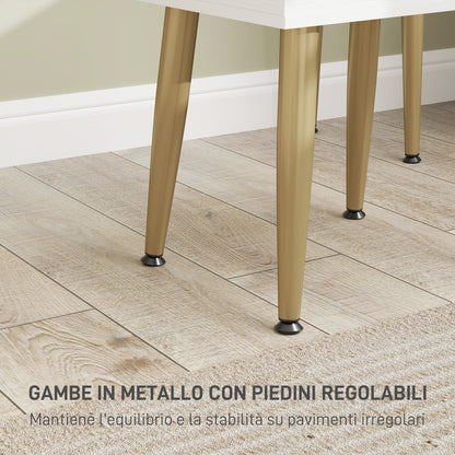 3 Drawer Dressing Table Set with Mirror and Stool, White