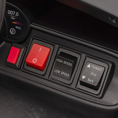 Electric Police Car for Kids with Remote Control, Horn and Built-in Music, 96x60x45 cm