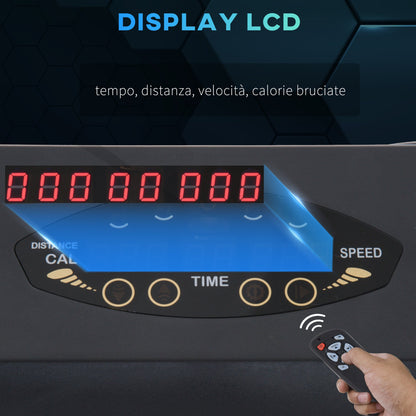 Folding Electric Treadmill with Remote Control and Safety Key, 1-6 km/h, 0.5HP Power, 105x56x108.5cm