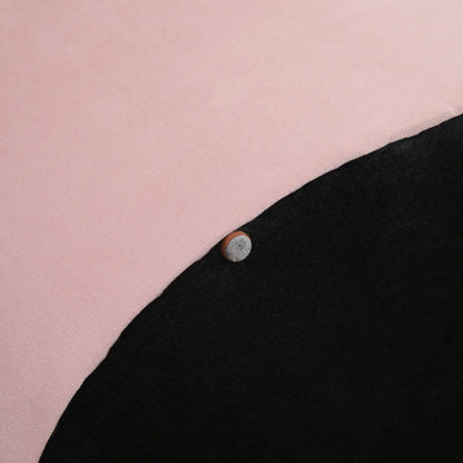 Oval Storage Ottoman Padded and Quilted Velvet, 71x52x42cm, Pink