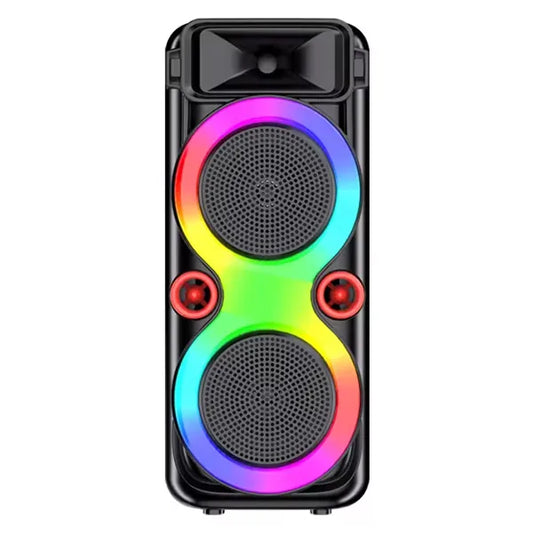 30W, Portable Speaker, Bluetooth, USB/SD with Light-Effects + Karaoke Microphone
