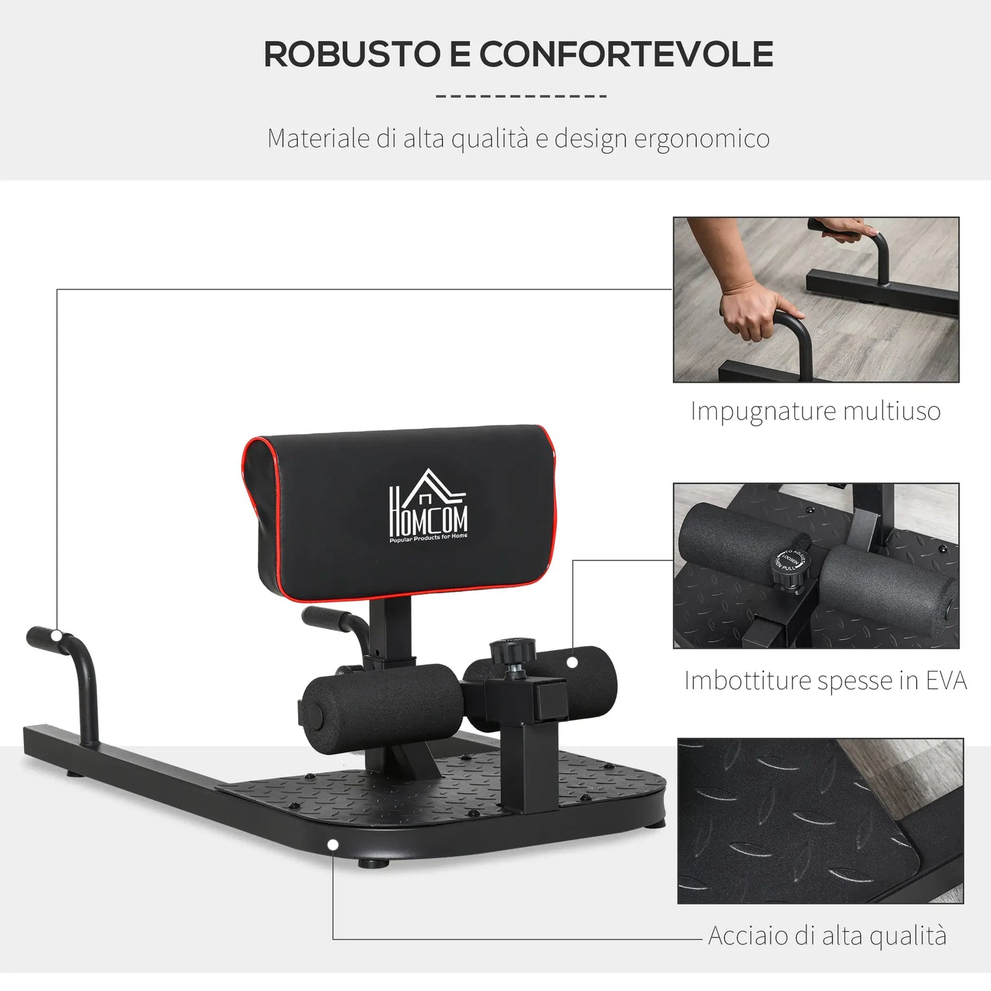Squat Machine Deep Sissy Squat Sit Up Push Up Adjustable Steel 50x97x44.5-56.5cm