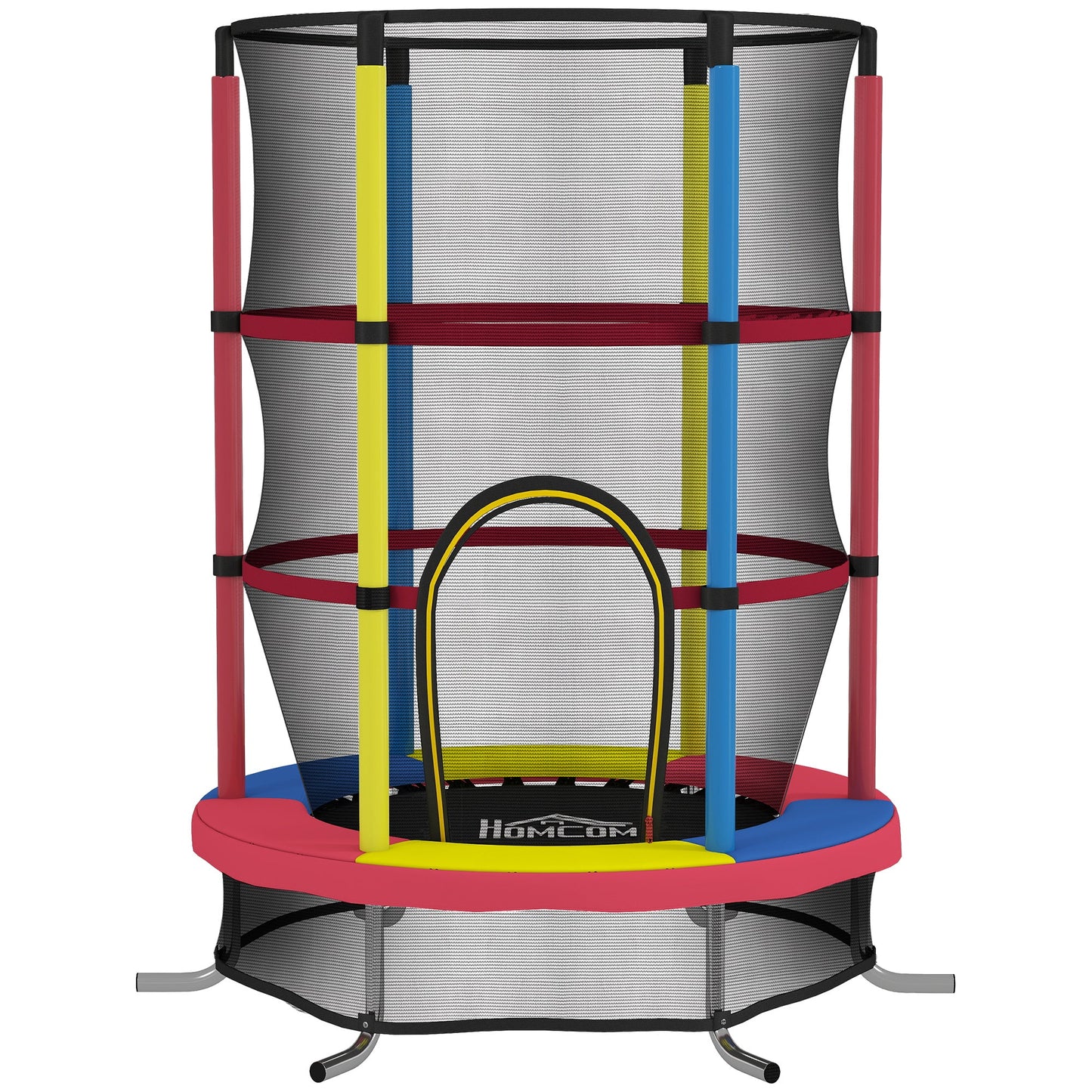 Trampoline for Children 3-6 Years with Safety Net, Without Springs, Ø160x190 cm, Multicolored