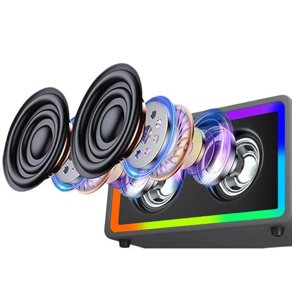 Portable Karaoke System with Light Effects 2 Wireless Microphones