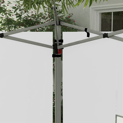 3x3 or 3x4 Gazebo Walls with Windows Included, Plastic and Oxford Fabric, 295x195 cm, White