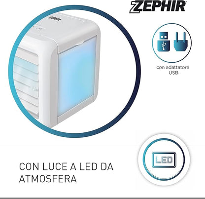Mini evaporating, air cooler, LED lights, ZEPHIR ZAIR MINI