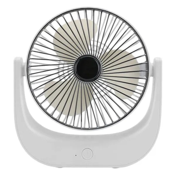 10 cm portable desk fan, 4.5 W, battery powered, 3 speed, white