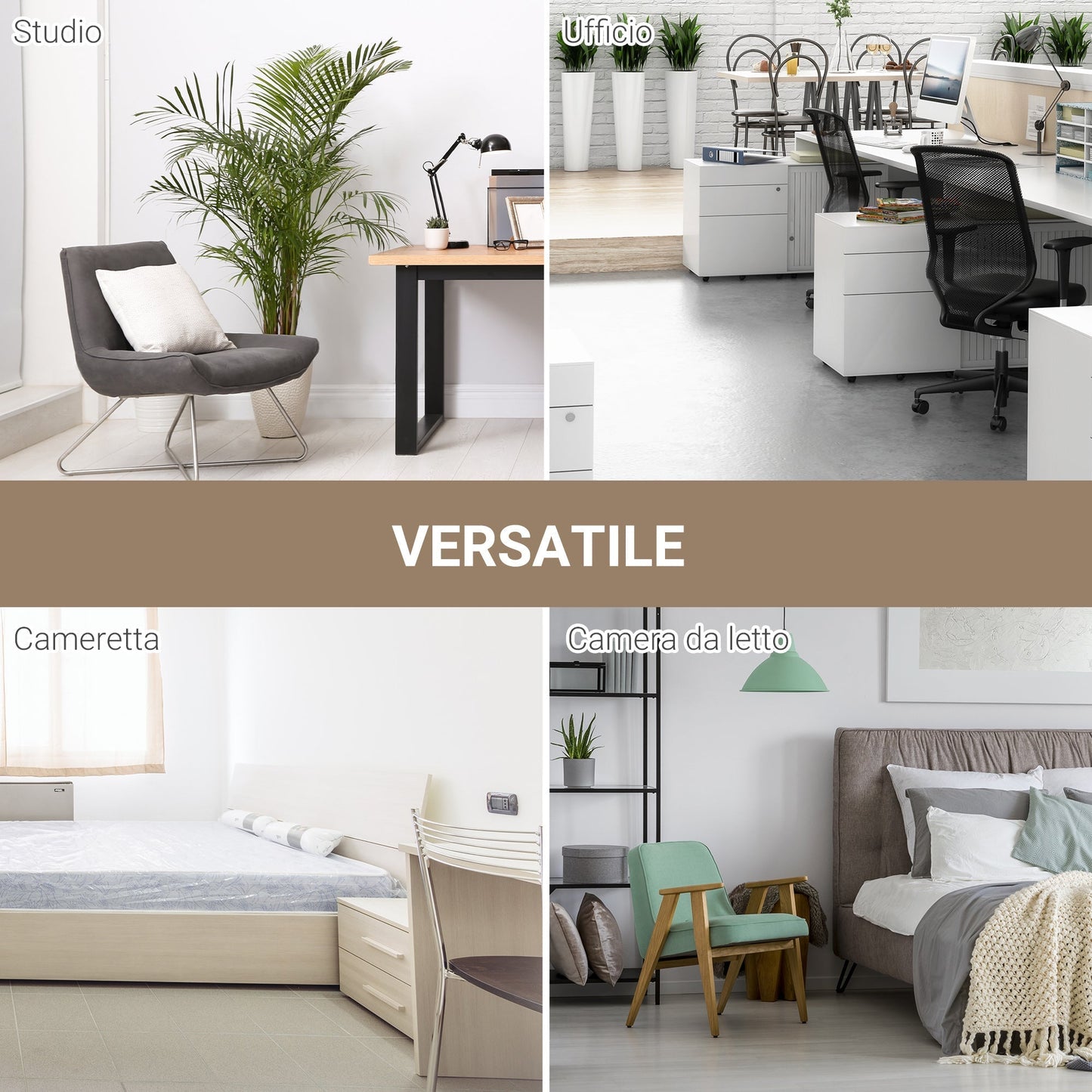 Modern Computer Desk with Adjustable Legs and MDF and Metal Frame, Dining Table 120x60x76 cm, White and Wood Colour