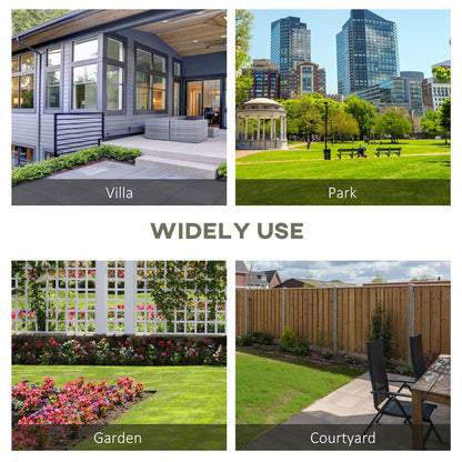 2-Seater Steel Garden Bench with High Back and Armrests, 128x62.5x81.5 cm, Black