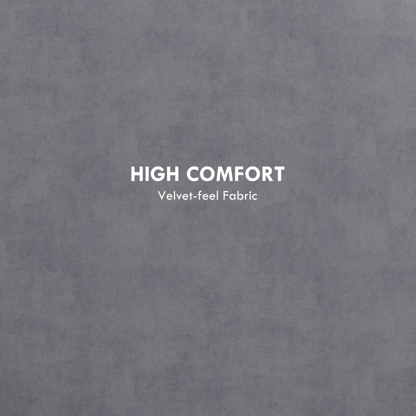 Velvet Storage Pouf 120 kg max with Flip-Top Tray, in MDF and Oak, 56x56x42 cm, Grey