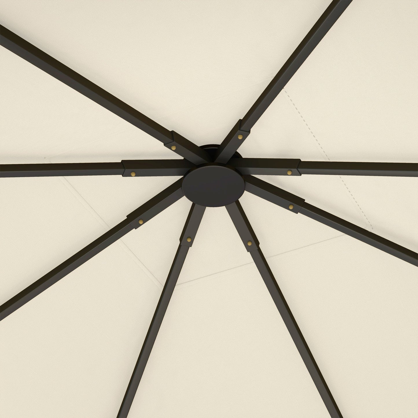 3x3m Garden Gazebo Cover with 8 Drainage Holes, 600D Oxford Fabric, Cream White ( COVER ONLY)