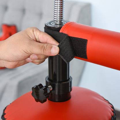 Height Adjustable Punching Bag with Punching Ball and Fillable Base, 88x48x155-205 cm, Red and Black