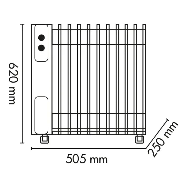 800W / 2500W Oil Radiator Heater – ARGO Warm 11-BK